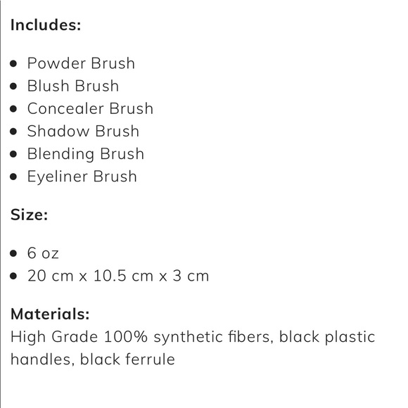 Crown 6 piece brush set - Picture 5 of 5